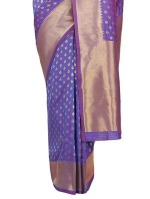 jacquard banarasi saree with blouse - 17553946 - Standard Image - 3