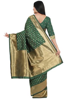 jacquard banarasi saree with blouse - 17553947 - Standard Image - 2
