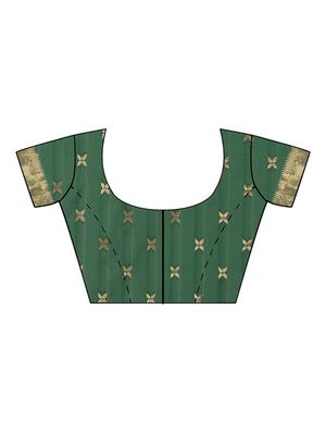 jacquard banarasi saree with blouse - 17553947 - Standard Image - 4