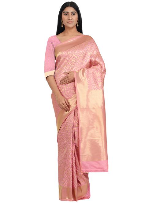 jacquard banarasi saree with blouse - 17553949 - Standard Image - 1