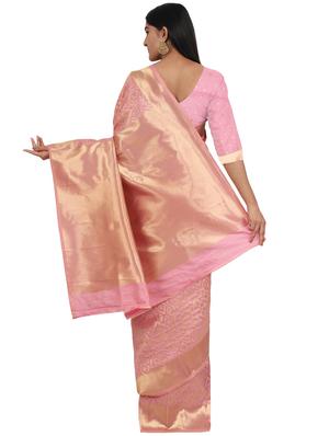 jacquard banarasi saree with blouse - 17553949 - Standard Image - 2
