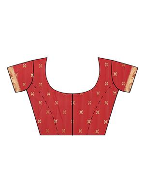 jacquard banarasi saree with blouse - 17553950 - Standard Image - 4