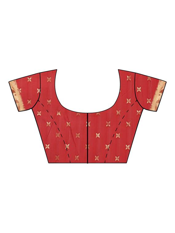 jacquard banarasi saree with blouse - 17553950 - Zoom Image - 4