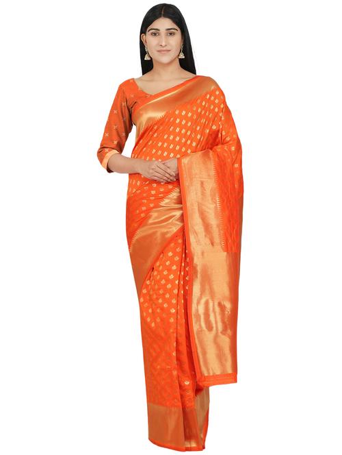 jacquard banarasi saree with blouse - 17553951 - Standard Image - 1