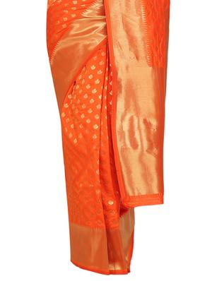 jacquard banarasi saree with blouse - 17553951 - Standard Image - 3