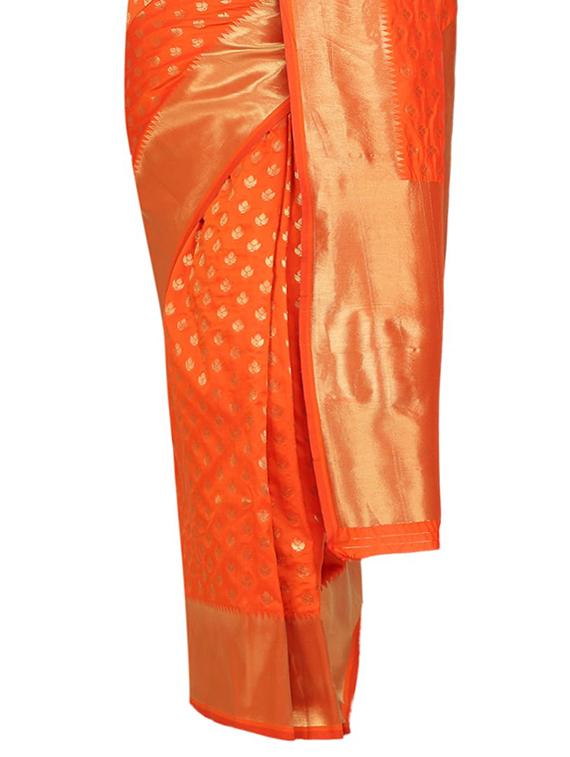 jacquard banarasi saree with blouse - 17553951 - Zoom Image - 3