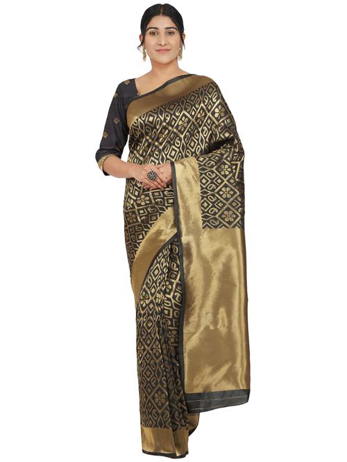 jacquard banarasi saree with blouse - 17553954 - Standard Image - 1