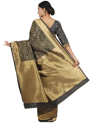 jacquard banarasi saree with blouse - 17553954 - Standard Image - 2