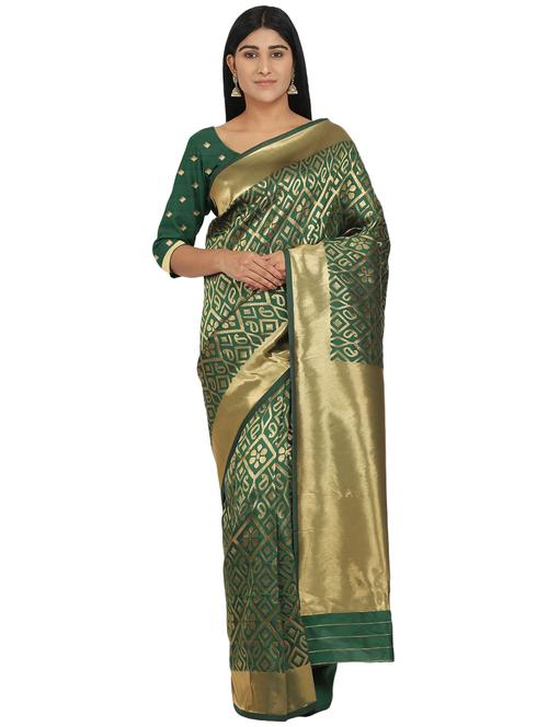 jacquard banarasi saree with blouse - 17553955 - Standard Image - 1