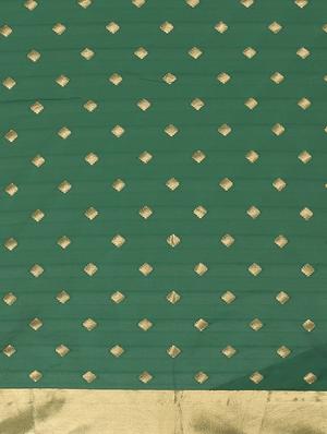 jacquard banarasi saree with blouse - 17553955 - Standard Image - 5