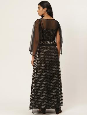 slit sleeves layered dress - 17553986 - Standard Image - 4