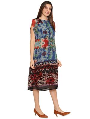 printed a-line dress - 17554334 - Standard Image - 2