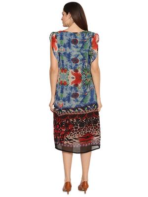 printed a-line dress - 17554334 - Standard Image - 3