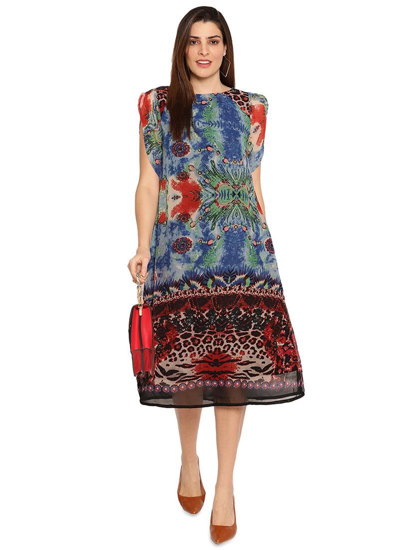 printed a-line dress - 17554334 - Zoom Image - 1