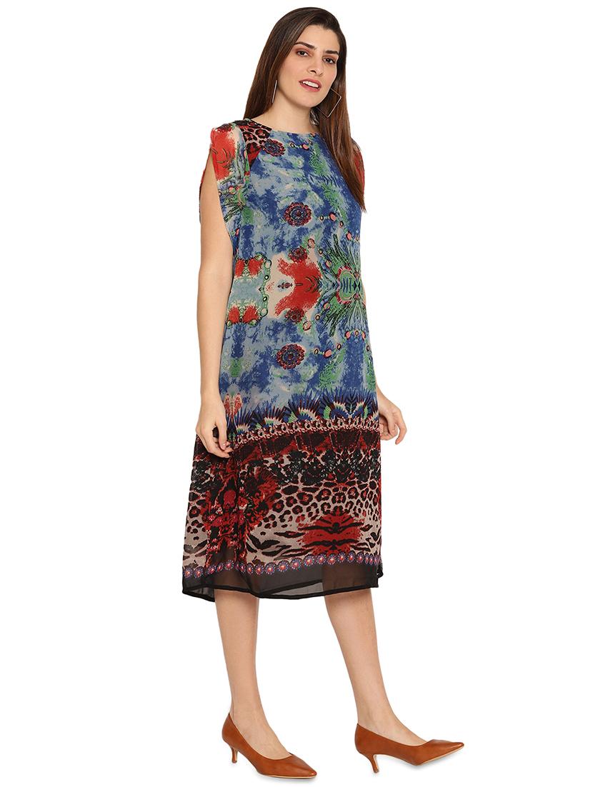 printed a-line dress - 17554334 - Zoom Image - 2