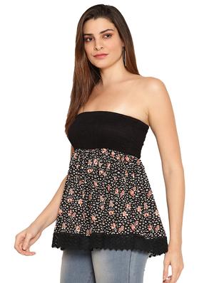 floral peplum tube top - 17554346 - Standard Image - 2
