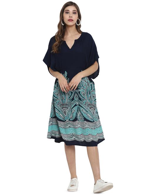 notch neck printed kaftan - 17554349 - Standard Image - 1
