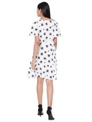 floral a-line dress - 17554376 - Standard Image - 3