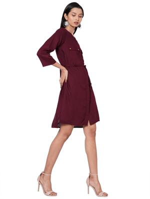 tie front a-line dress - 17554379 - Standard Image - 2