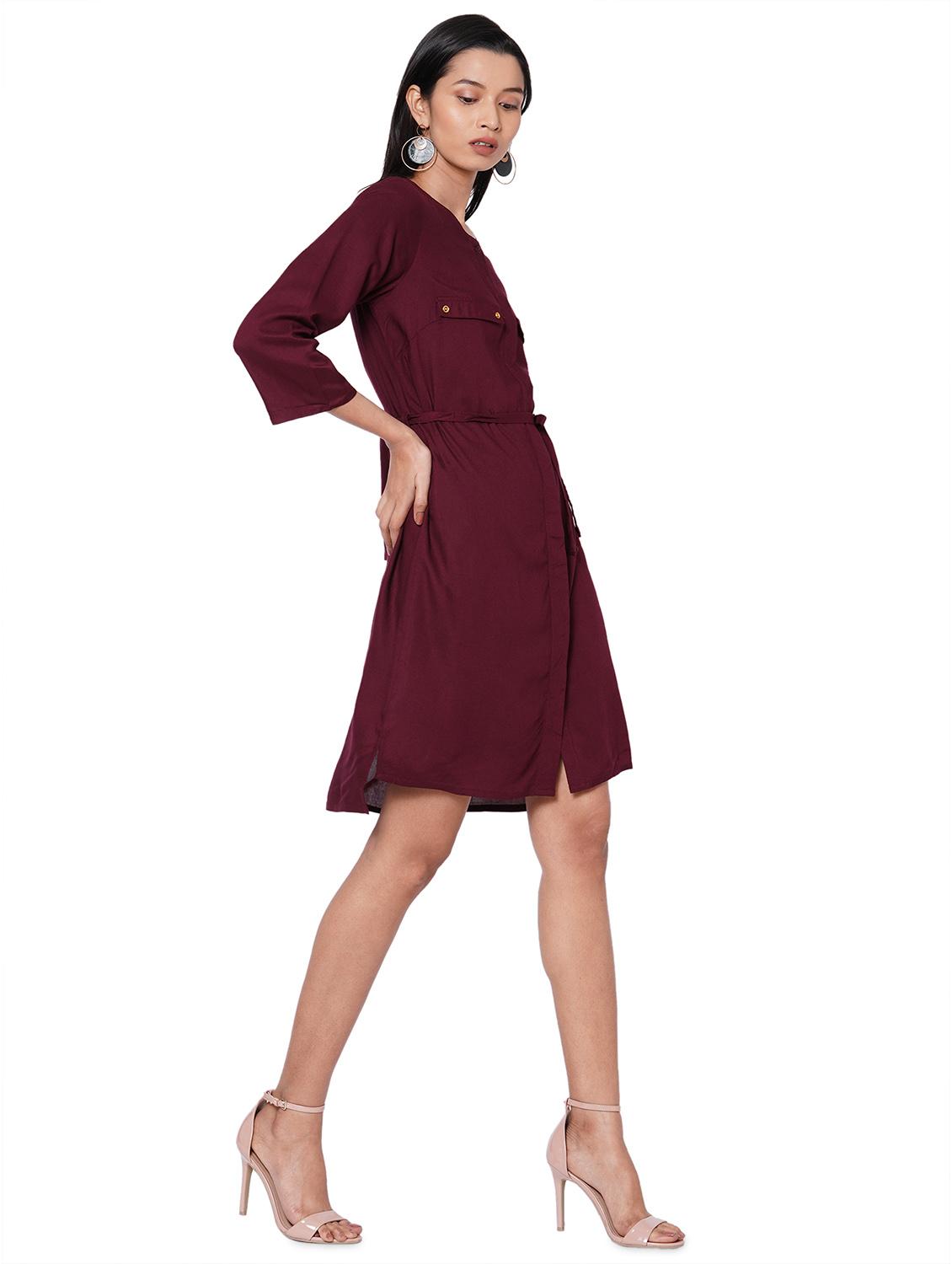 tie front a-line dress - 17554379 - Zoom Image - 2