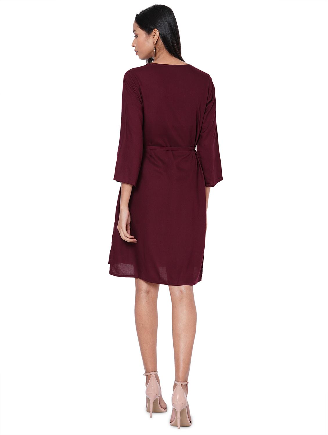 tie front a-line dress - 17554379 - Zoom Image - 3