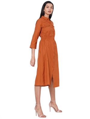 button up a-line dress - 17554381 - Standard Image - 2
