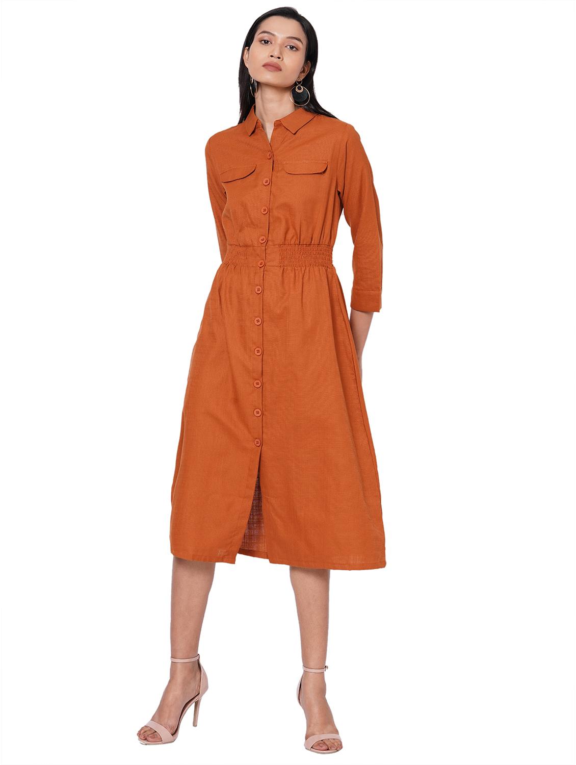 button up a-line dress - 17554381 - Zoom Image - 1
