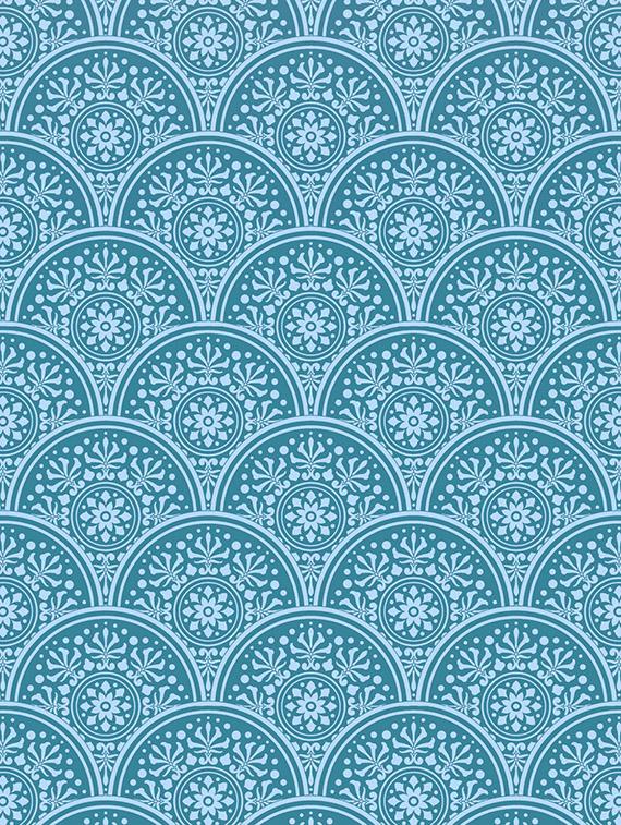 the oscar collection double bedsheet set super king size 180 tc cotton blue colour - 17554431 - Zoom Image - 3