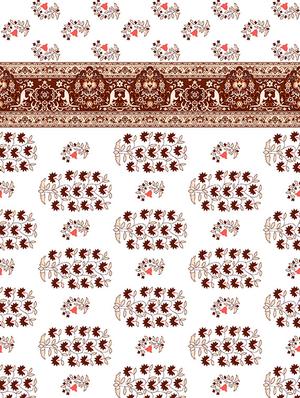 the oscar collection double bedsheet set super king size 180 tc cotton brown colour - 17554446 - Standard Image - 3