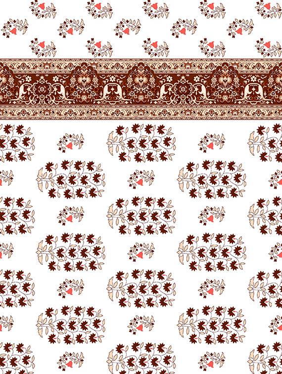 the oscar collection double bedsheet set super king size 180 tc cotton brown colour - 17554446 - Zoom Image - 3