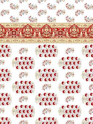 the oscar collection double bedsheet set super king size 180 tc cotton red colour - 17554447 - Standard Image - 3