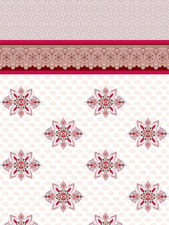 the oscar collection double bedsheet set super king size 180 tc cotton pink colour - 17554451 - Zoom Image - 3