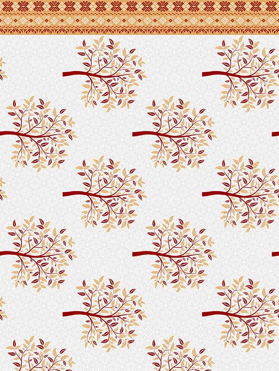 the oscar collection double bedsheet set super king size 180 tc cotton orange colour - 17554457 - Zoom Image - 3