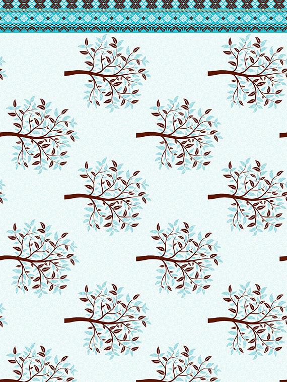 the oscar collection double bedsheet set super king size 180 tc cotton blue colour - 17554458 - Zoom Image - 3