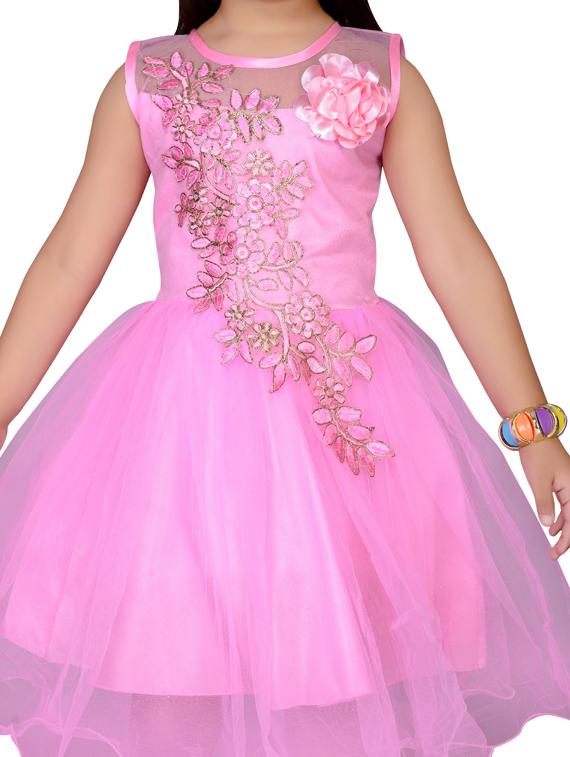 pink net frock - 17554708 - Zoom Image - 4