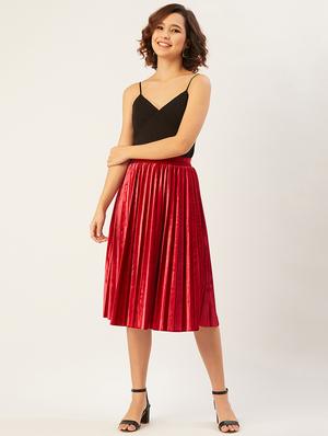 accordion pleated flared skirt - 17554793 - Standard Image - 4