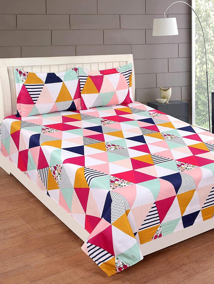 1 supersoft king size double bedsheet with 2 pillow covers - 17555013 - Zoom Image - 1