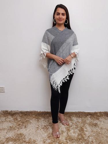 women woolen ponchos - 17555327 - Standard Image - 1