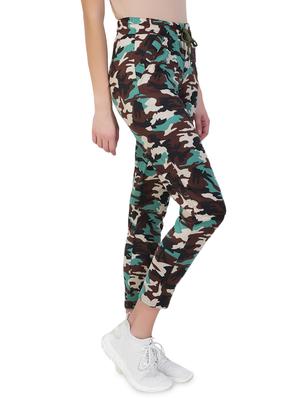 drawstring waist camouflage leggings - 17555878 - Standard Image - 2