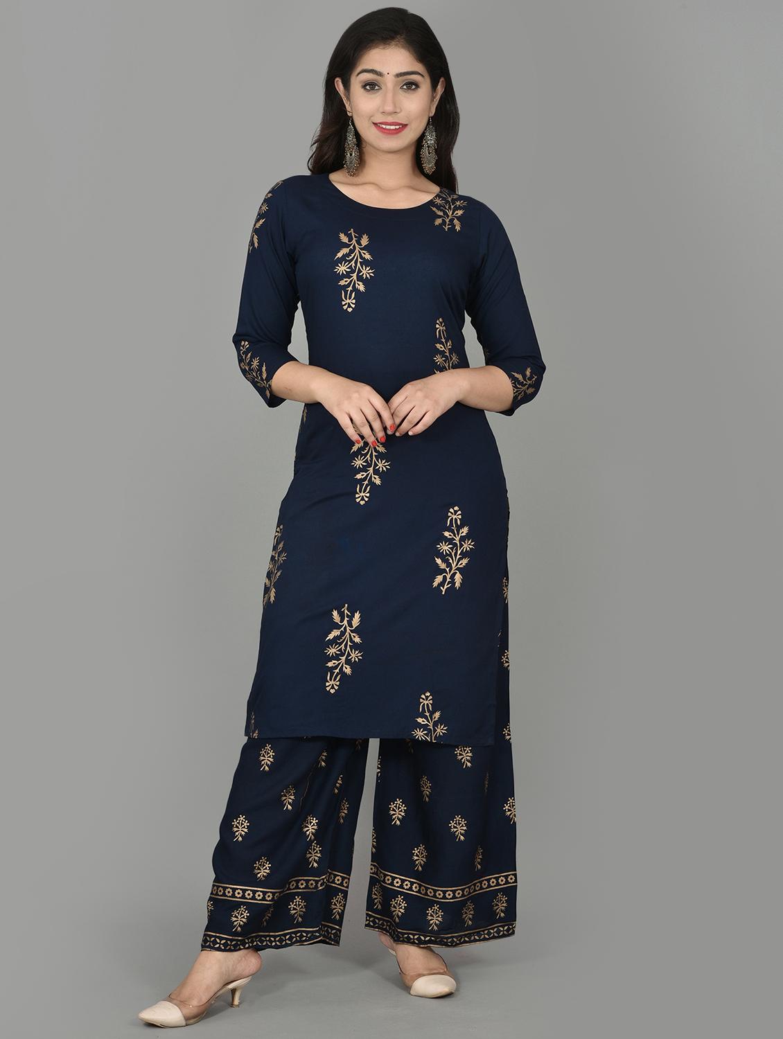 embellished straight kurta - 17556492 - Zoom Image - 3