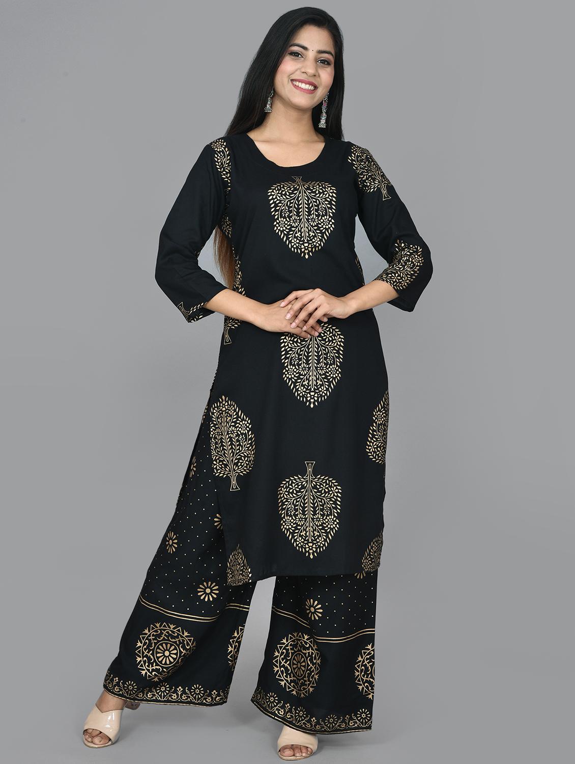 embellished straight kurta - 17556495 - Zoom Image - 3