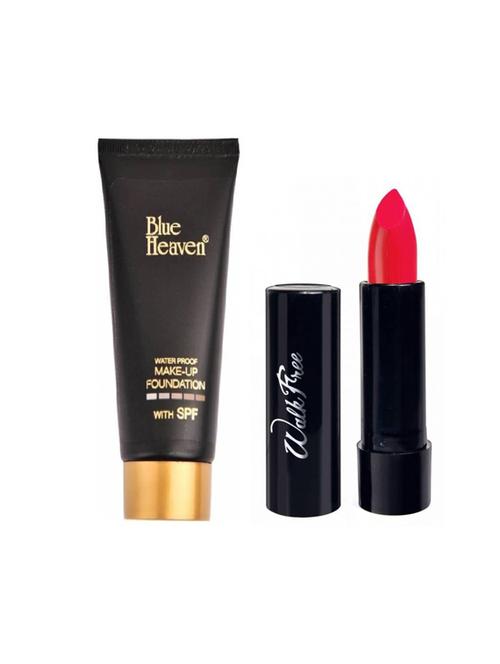 blue heaven pack of tube foundation and walkfree lipstick #12 - 17556624 - Standard Image - 1
