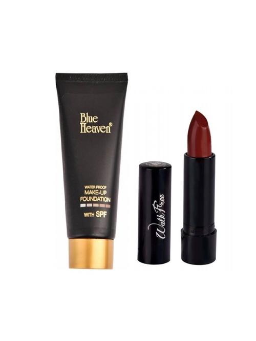 blue heaven pack of tube foundation and walkfree lipstick #11 - 17556631 - Standard Image - 1