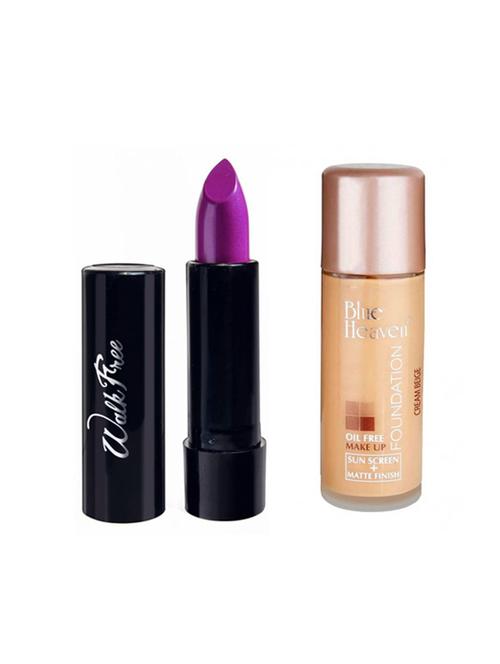 blue heaven pack of oil free foundation and walkfree lipstick #8 - 17556644 - Standard Image - 1