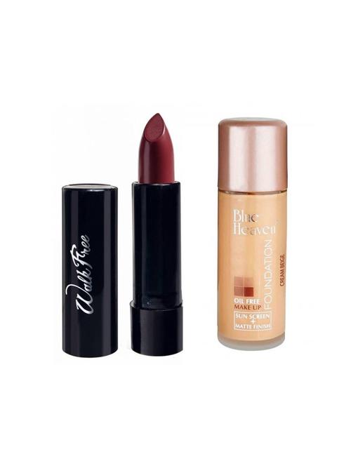 blue heaven pack of oil free foundation & walkfree lipstick #15 - 17556649 - Standard Image - 1