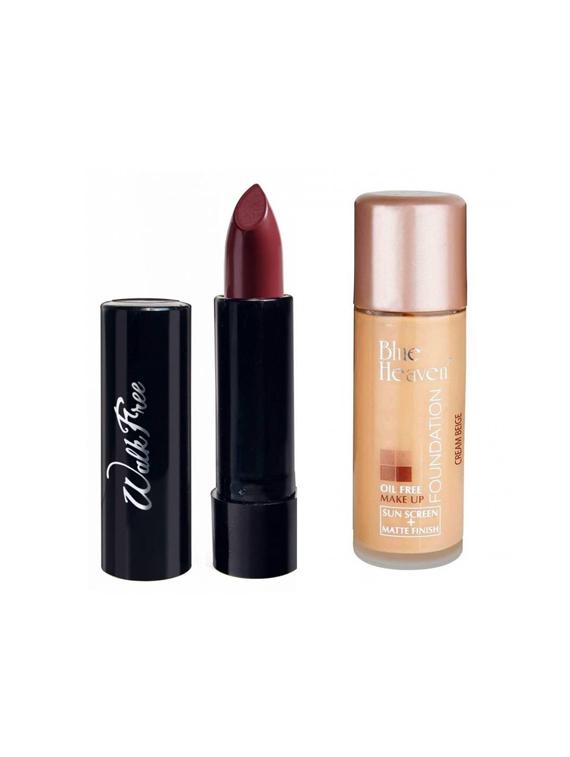 blue heaven pack of oil free foundation & walkfree lipstick #15 - 17556649 - Zoom Image - 1