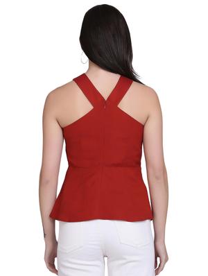x-line neck solid top - 17556662 - Standard Image - 3