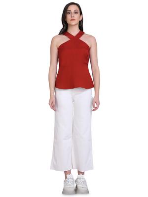 x-line neck solid top - 17556662 - Standard Image - 4