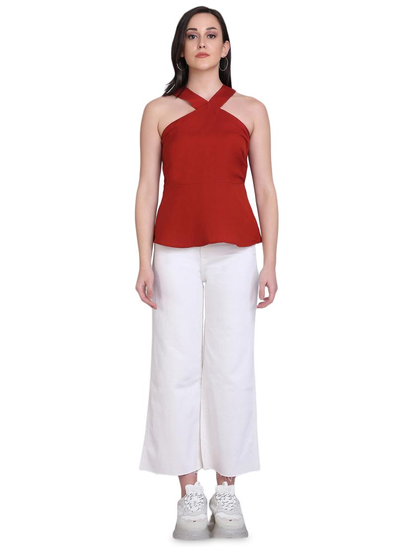 x-line neck solid top - 17556662 - Zoom Image - 4