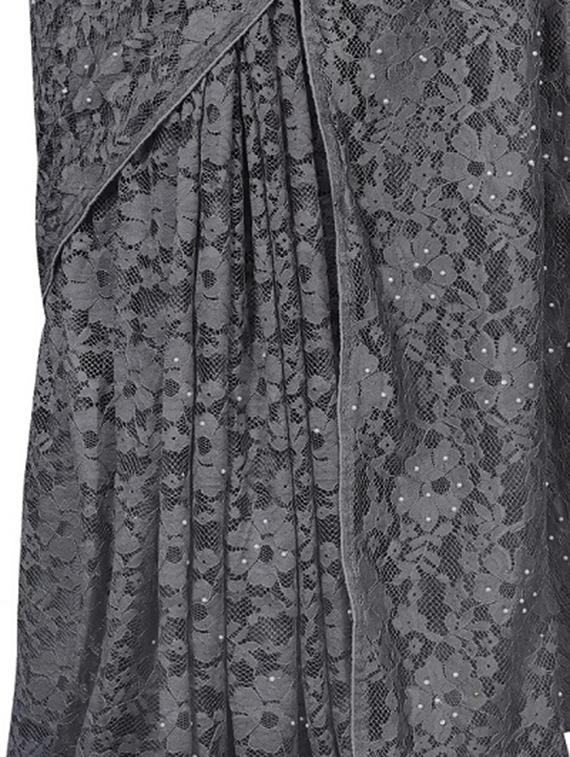 solid jamdani saree with blouse - 17556833 - Zoom Image - 3